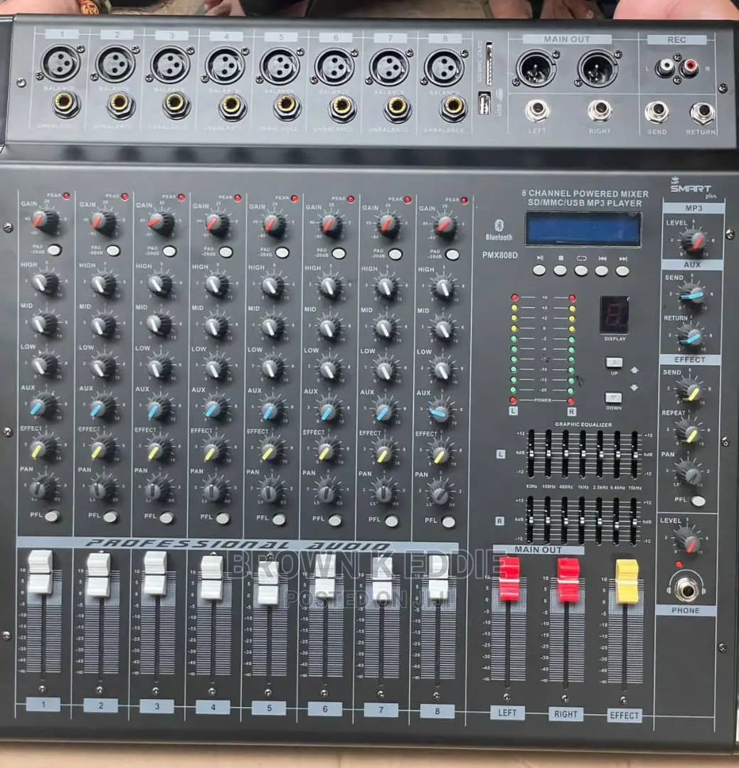 Power Amp Mixer With Flash 6channels