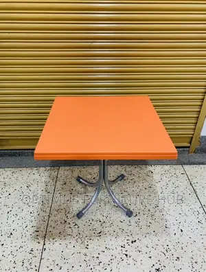 Plastic Square Table (Orange)