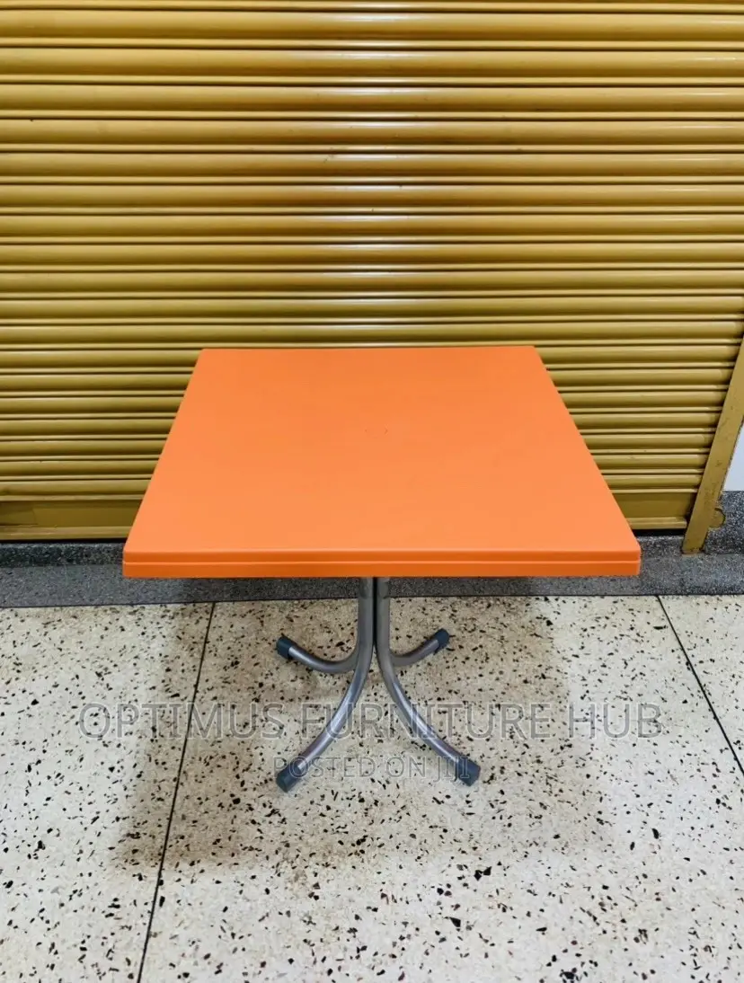 Plastic Square Table (Orange)