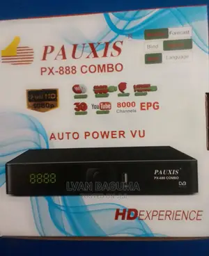 Pauxis Combo Free to Air Decoder - Auto Power Vu, Rf
