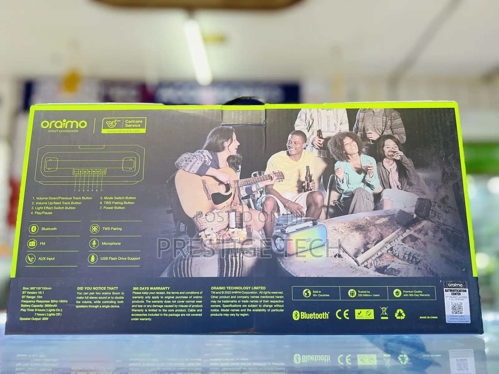 Oraimo Bass Go Boom Massive Bass Speaker