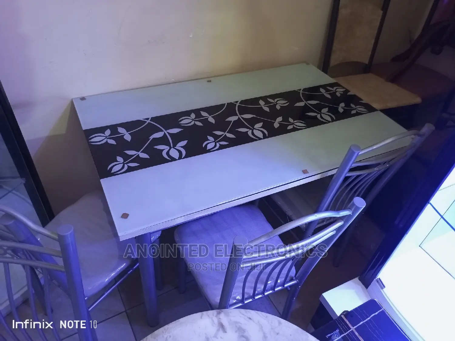 White and Black Clour Dining Table