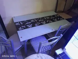 White and Black Clour Dining Table