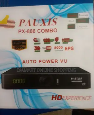 Pauxis Combo Free to Air Decoder - Auto Power Vu, Rf