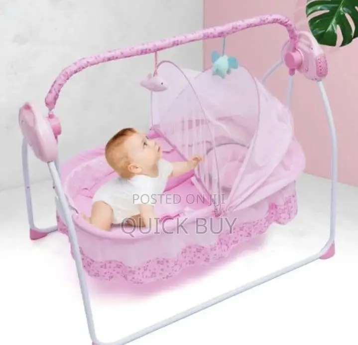 Auto Electric Swing Rocking Baby Cot Crib Craddle Bed