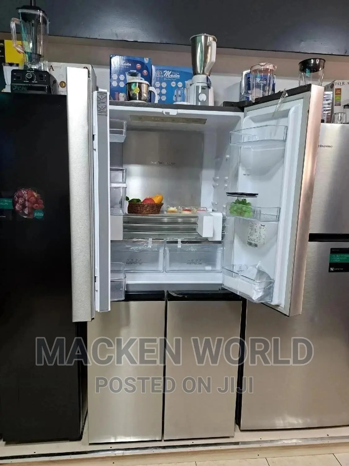 561L Hisense 4 Doors Fridge Silver