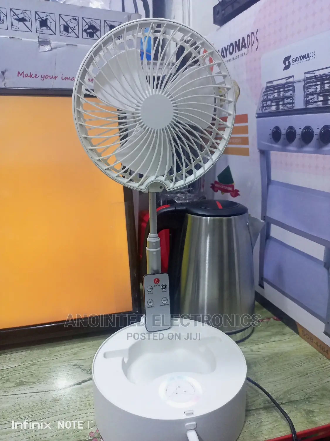 Rechargeable Foldable Table Remote Fan