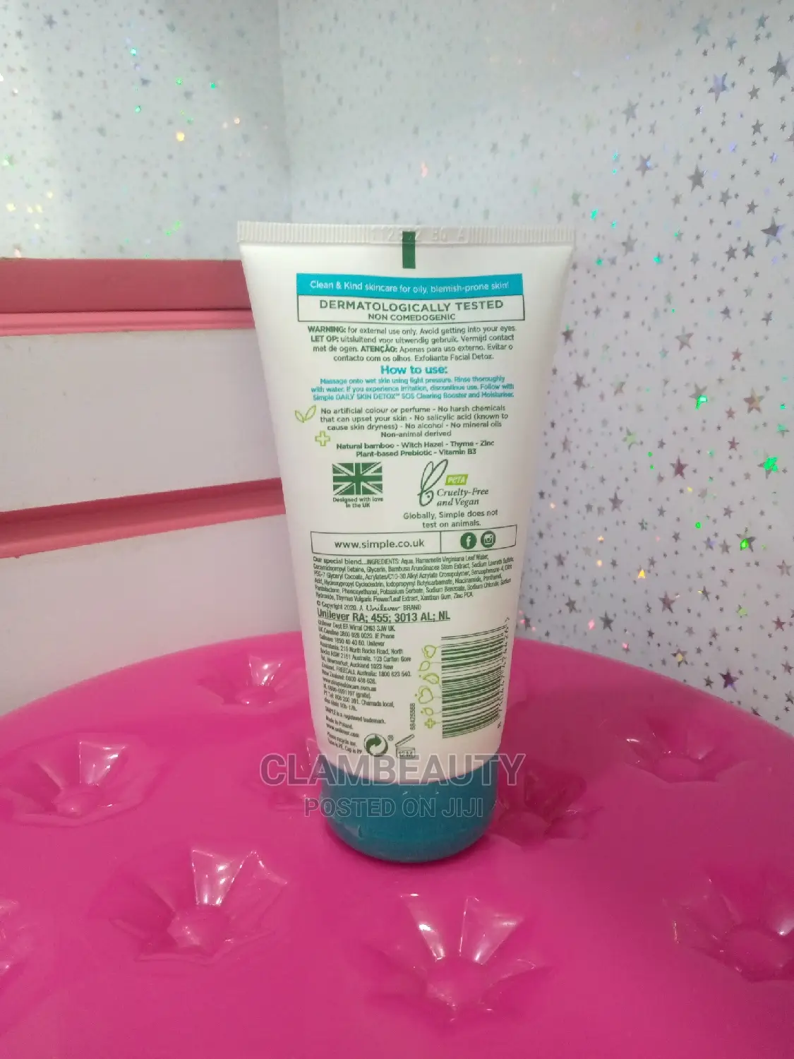 Simple Clear Pore Detox Scrub for Oily Blemish Prone Skin