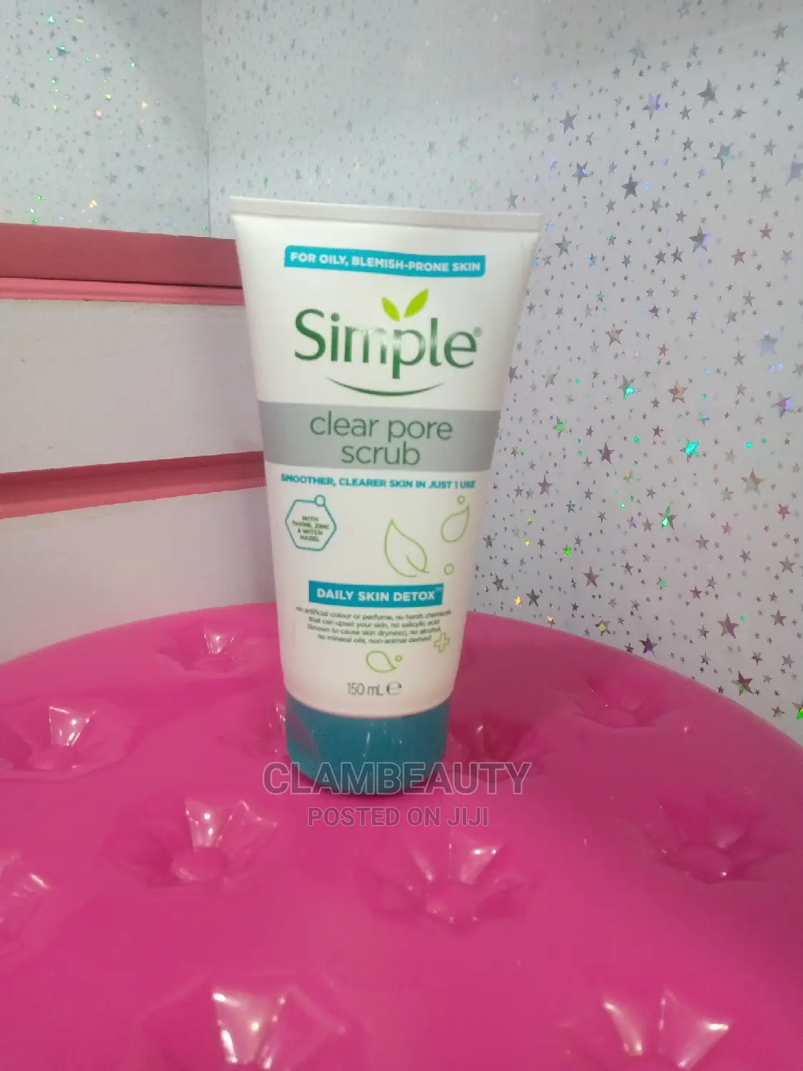 Simple Clear Pore Detox Scrub for Oily Blemish Prone Skin