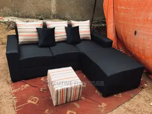 Mini Black L Sofa