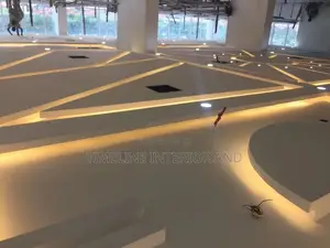 Gypsum Ceilings With Strip Lights.