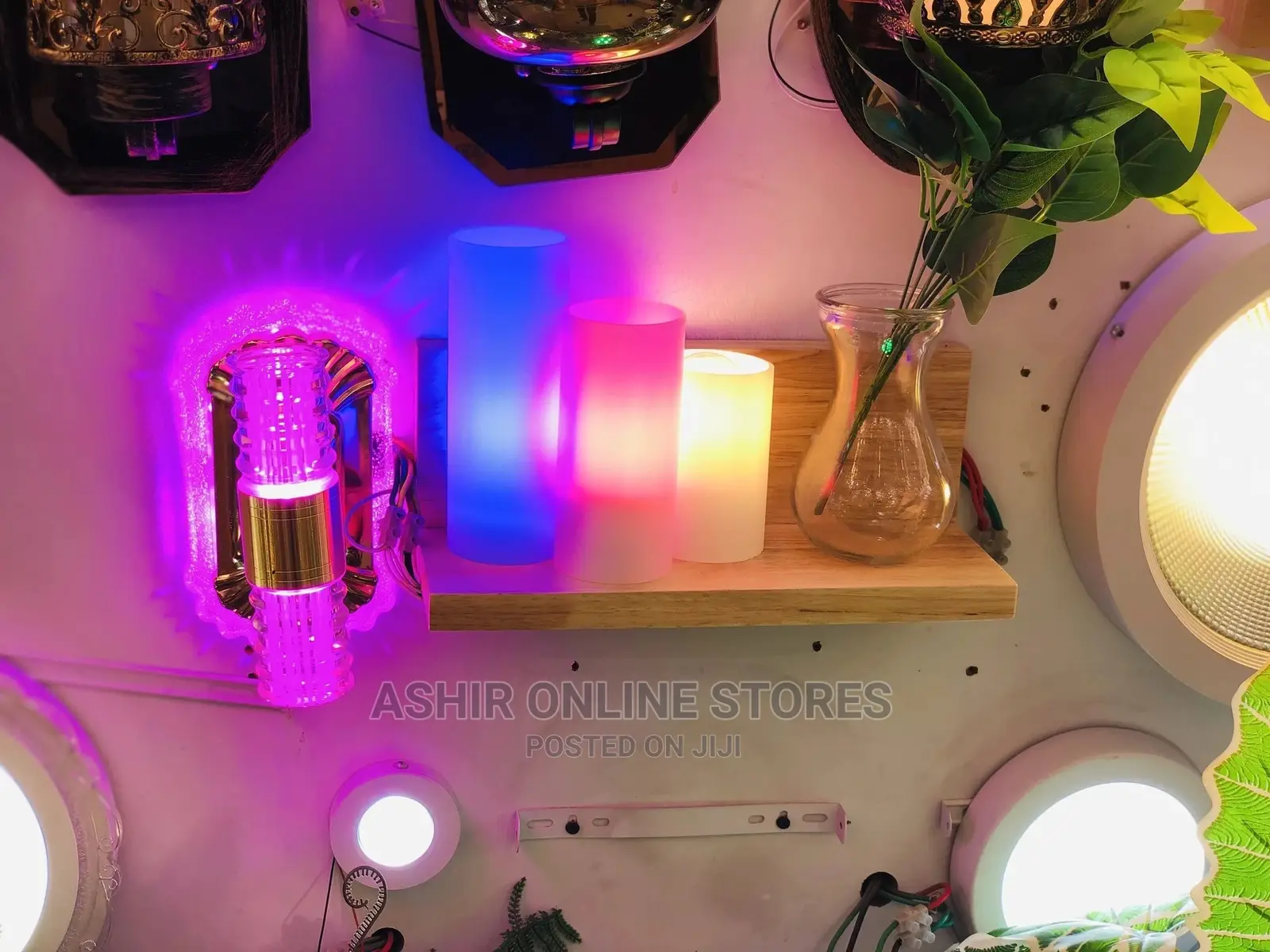 Unique Wall Light With Artificial Flower