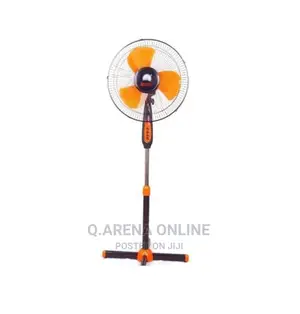 Electric Fan 16 Inch High Speed - Back, Orange