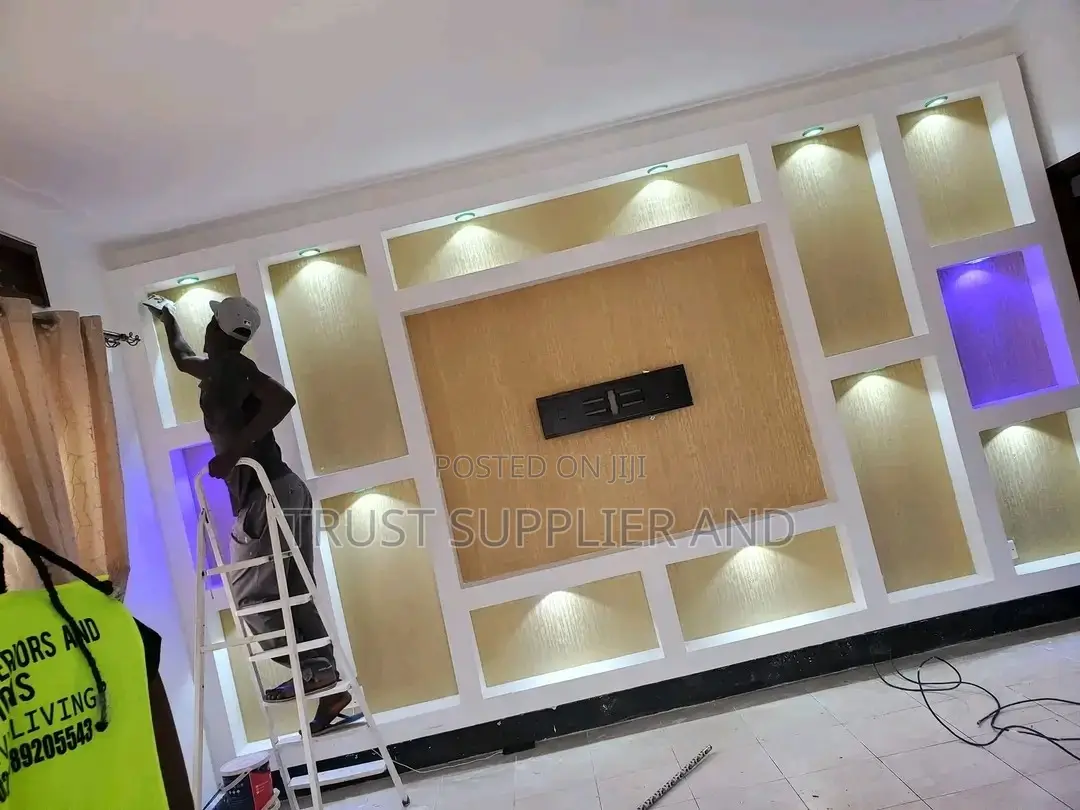 Tv Unit and Gypsum Ceiling 400
