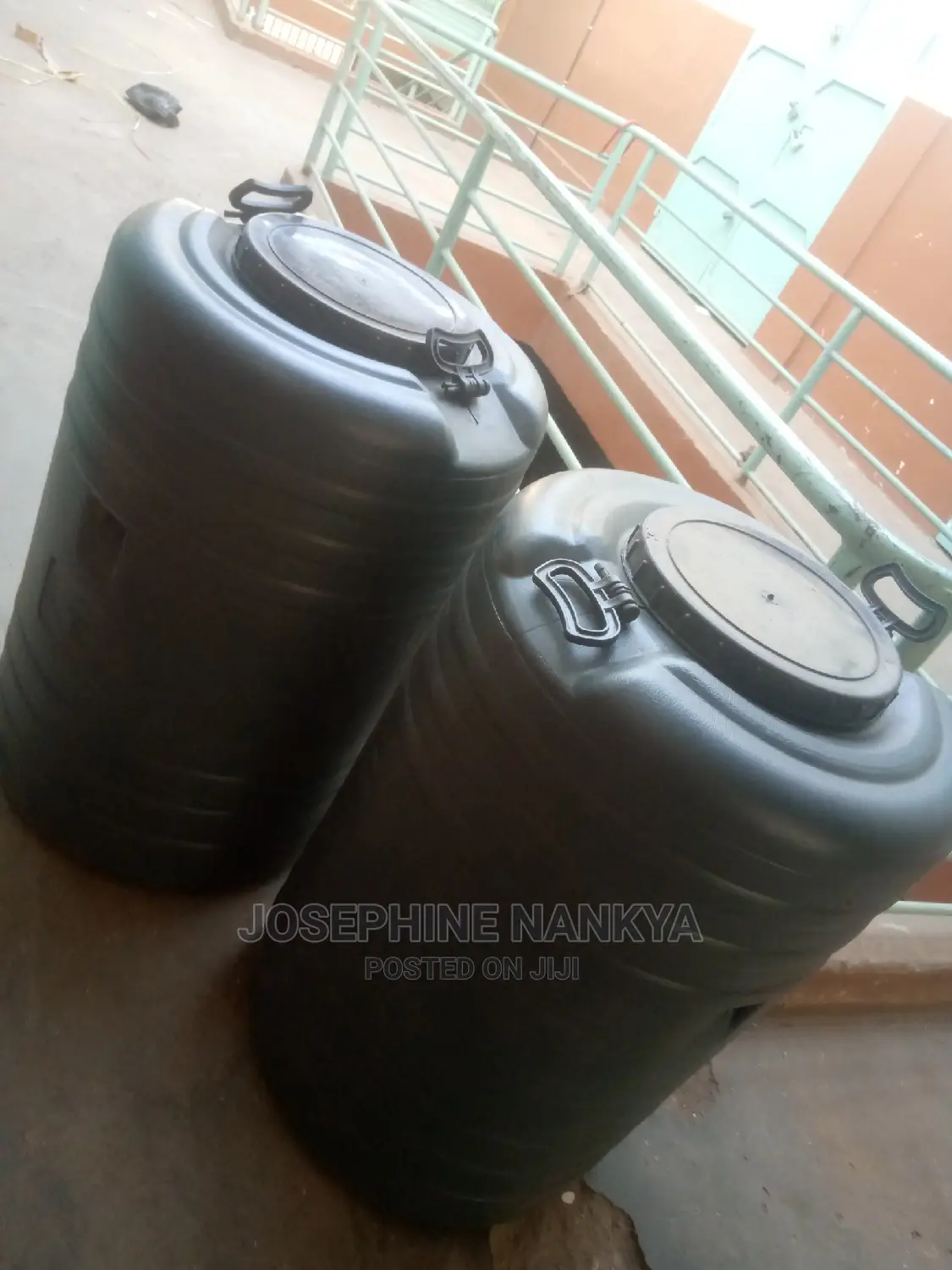 240 Litres Plastic Water Drum, Black