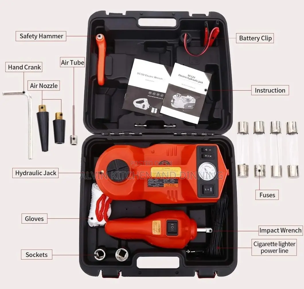 Portable Electric Car Jack 3in1