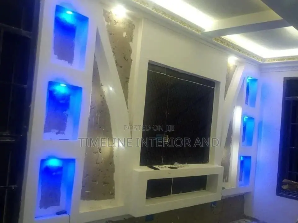 Beautiful Gypsum Tv Unit Design 850