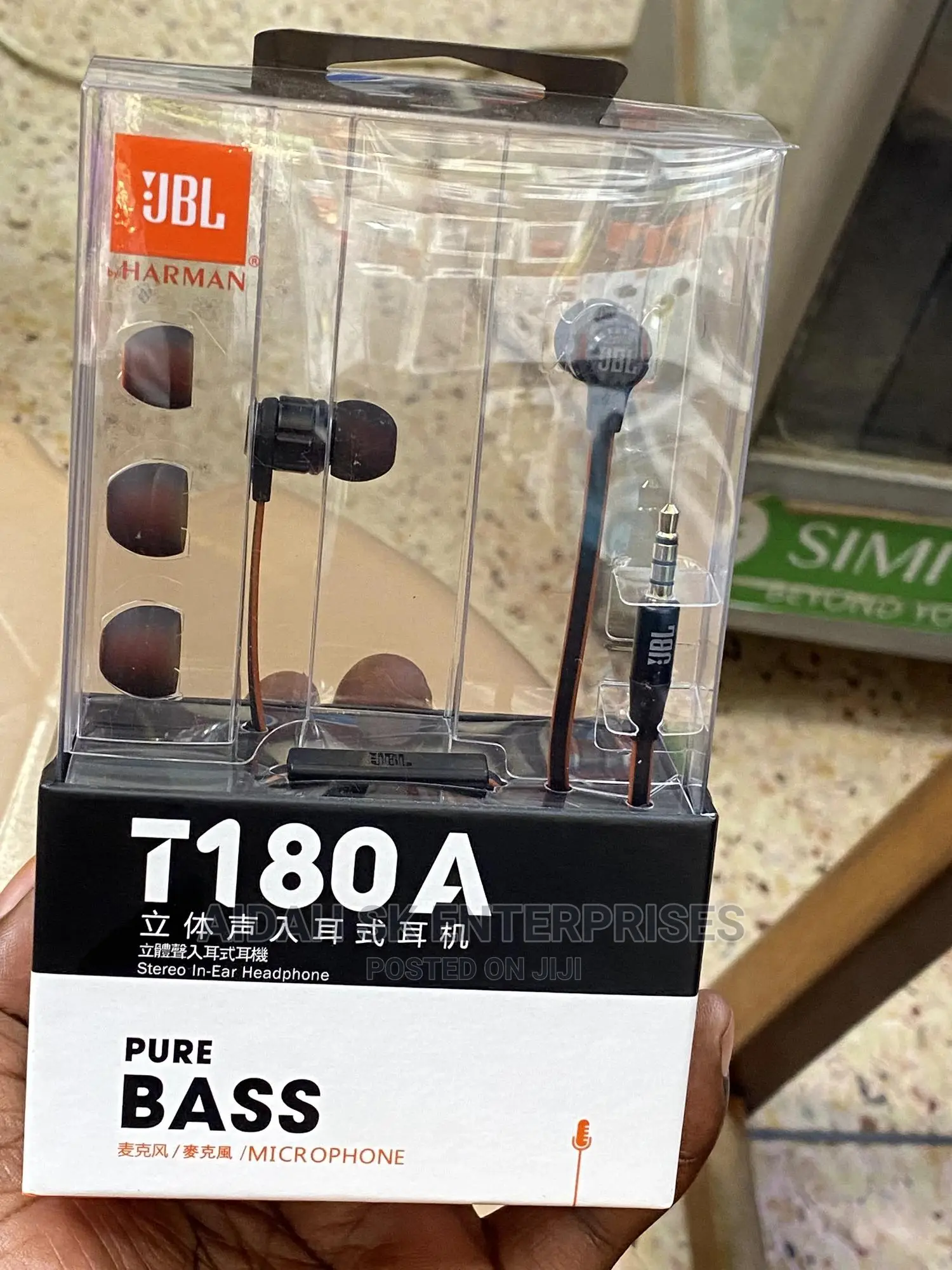 JBL T180A Pure Bass Earphones
