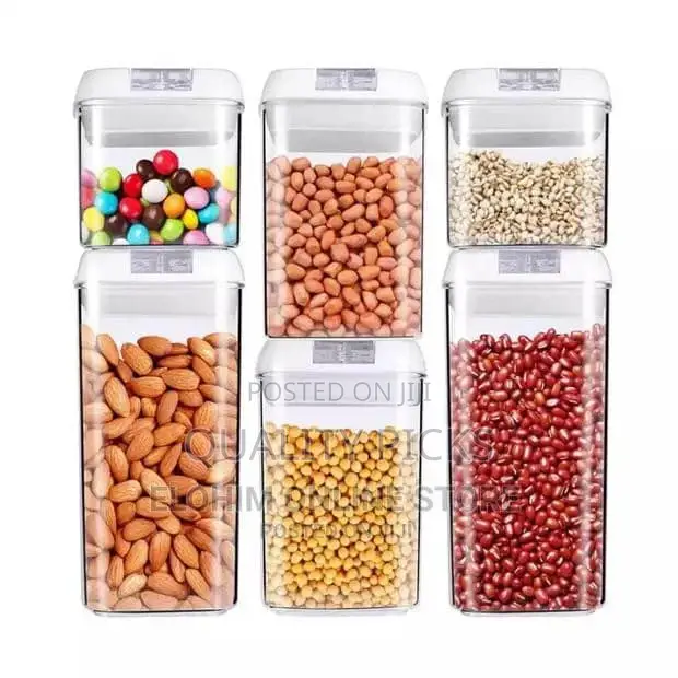 6 Pics Air Tight Food Storage Container's