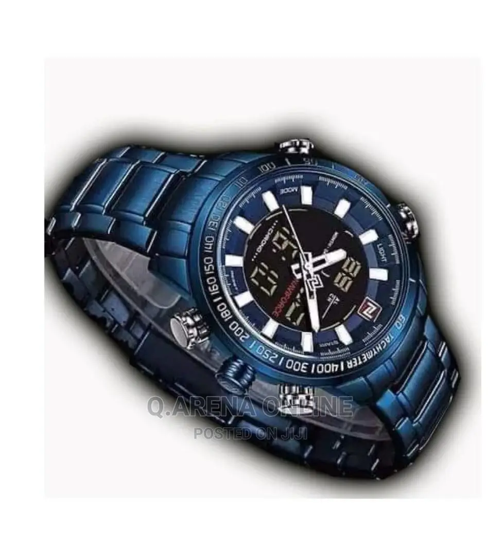Naviforce Wirst Stainless Steel Dual Display Watch