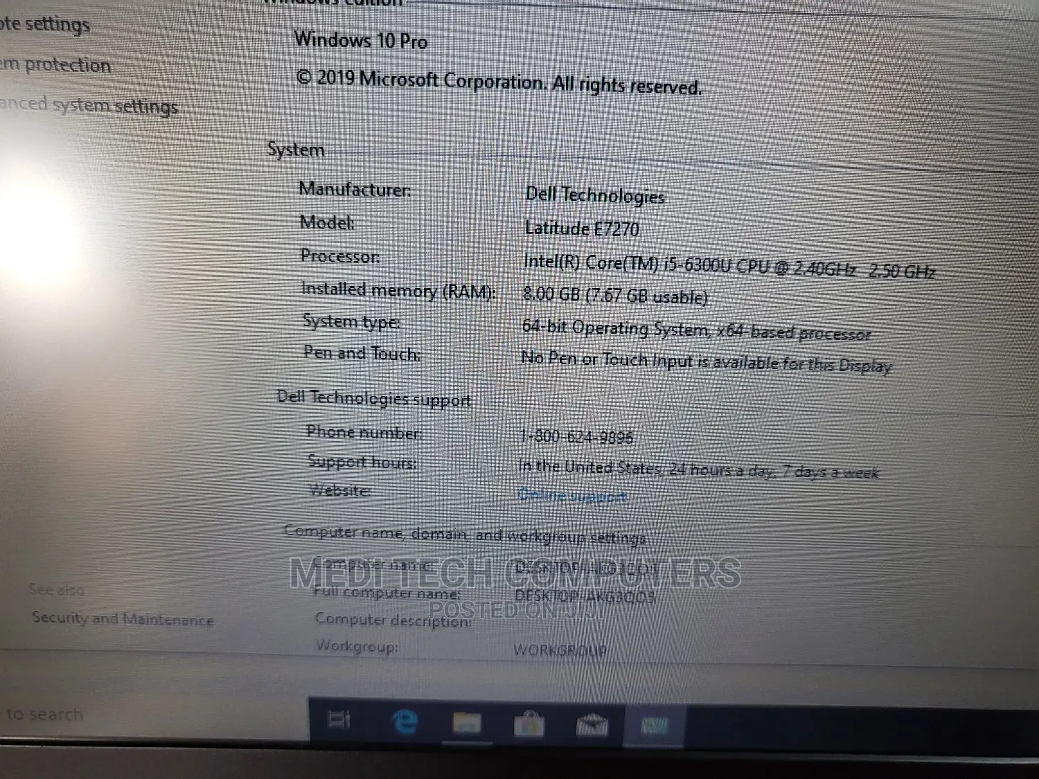 Laptop Dell Latitude 12 E7270 8GB Intel Core I5 SSD 256GB