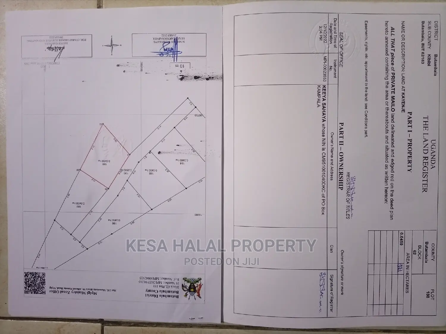 Titled Plots for Sell at Gombe T/N at 9M Am the Owner