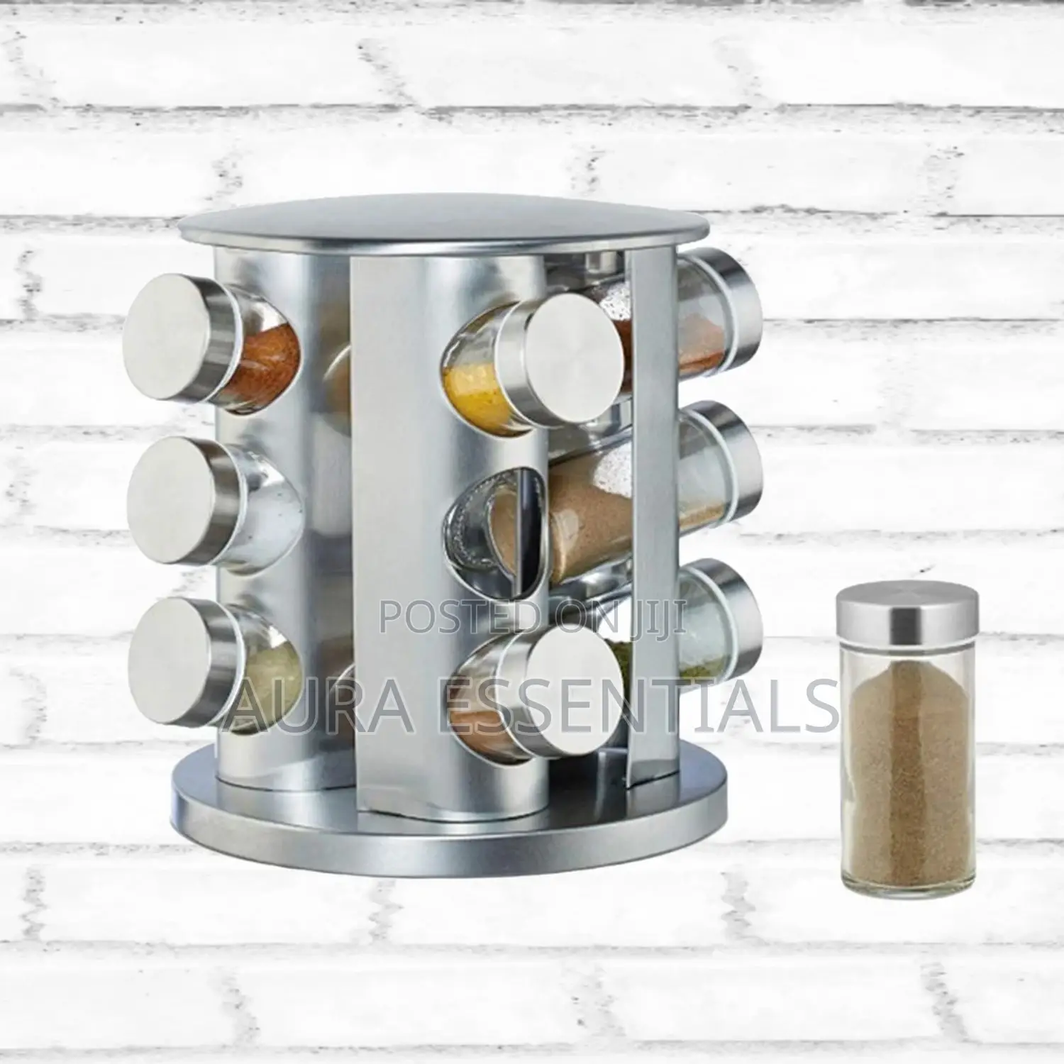 12pieces Rotating Spice Rack/Organiser