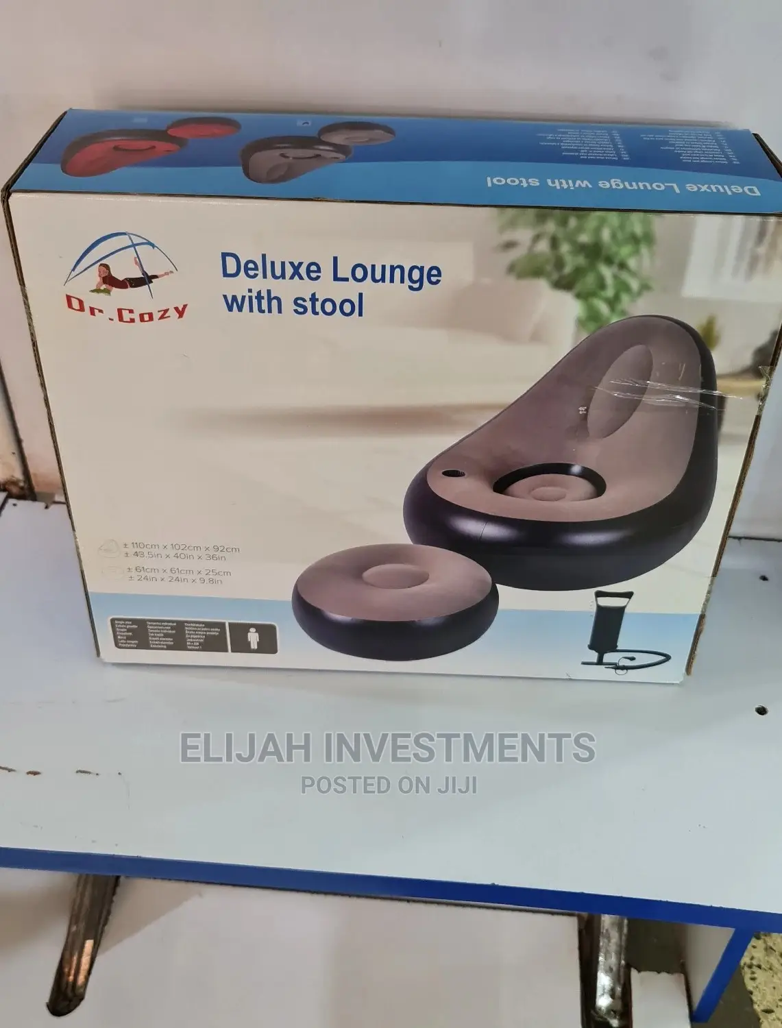 Inflatable Deluxe Lounge With Stool