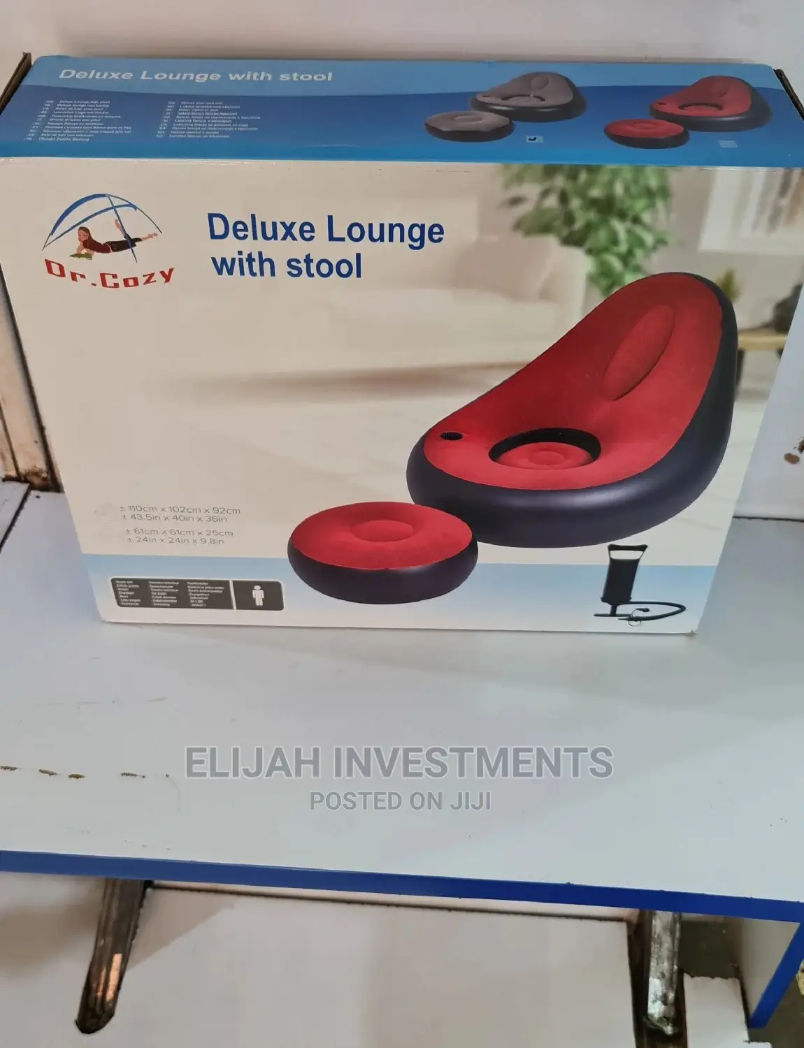 Inflatable Deluxe Lounge With Stool