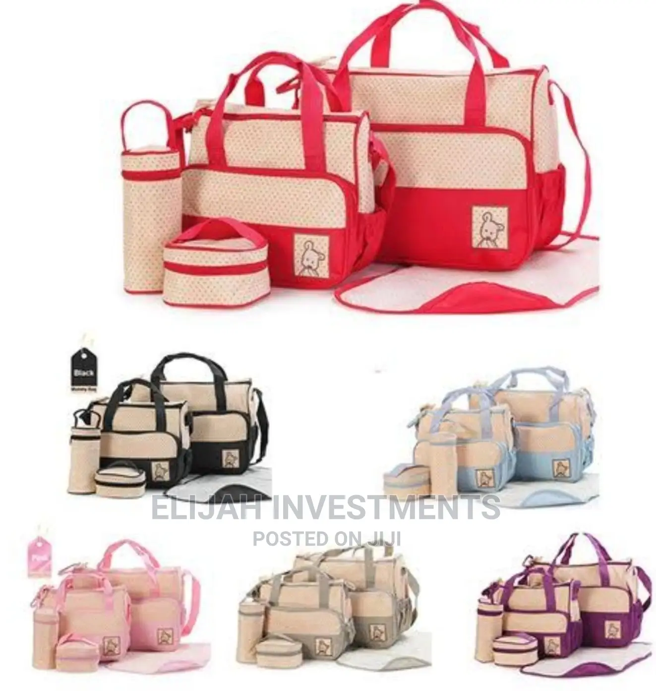 5pcs Baby Diaper Bag Set