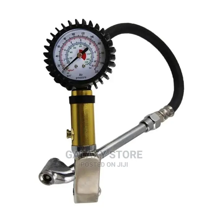 3 in 1 Tire Air Inflator Tyre Pressure Meter Hose Gauge