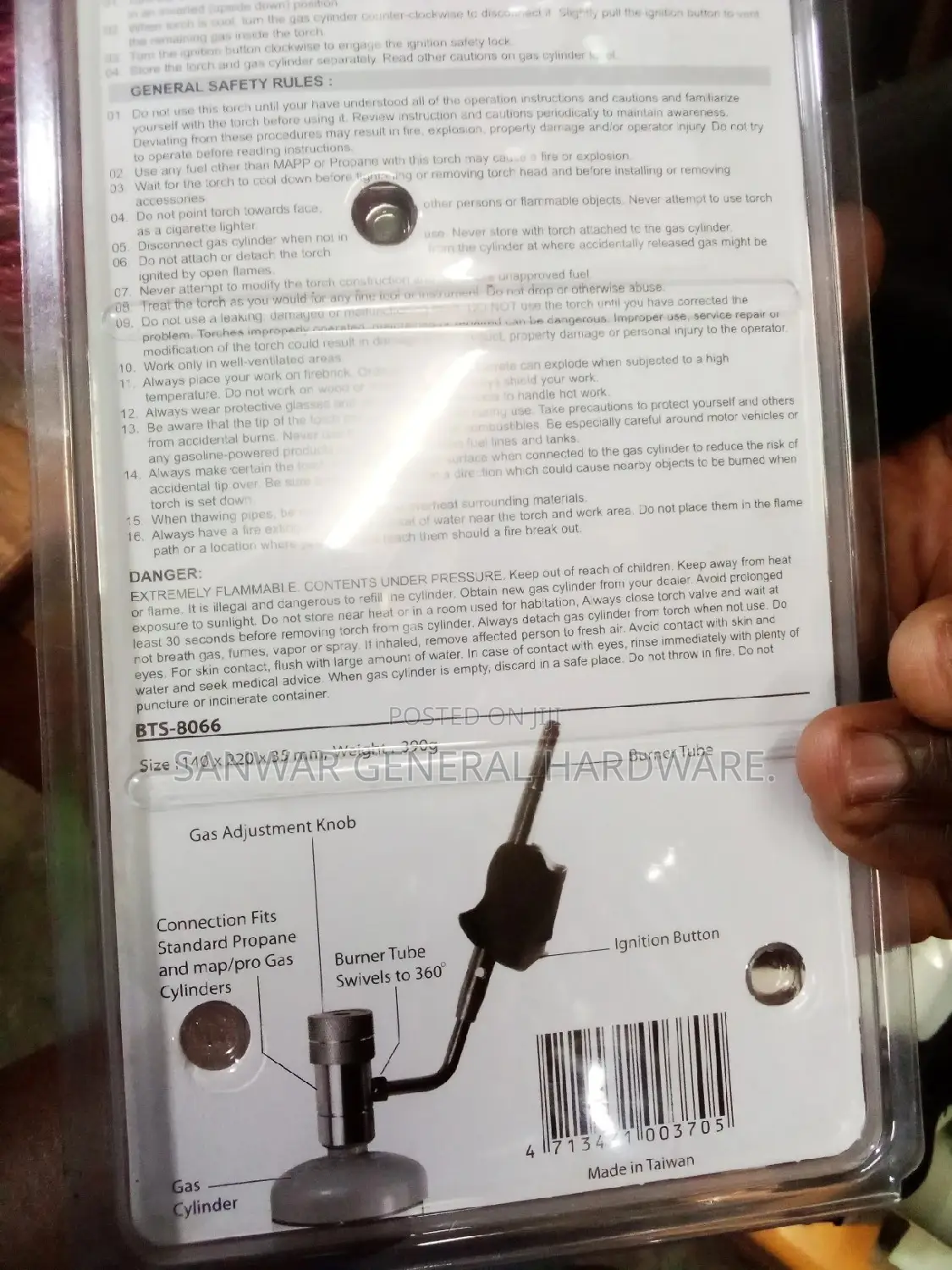 Self-Igniting Tube Torch