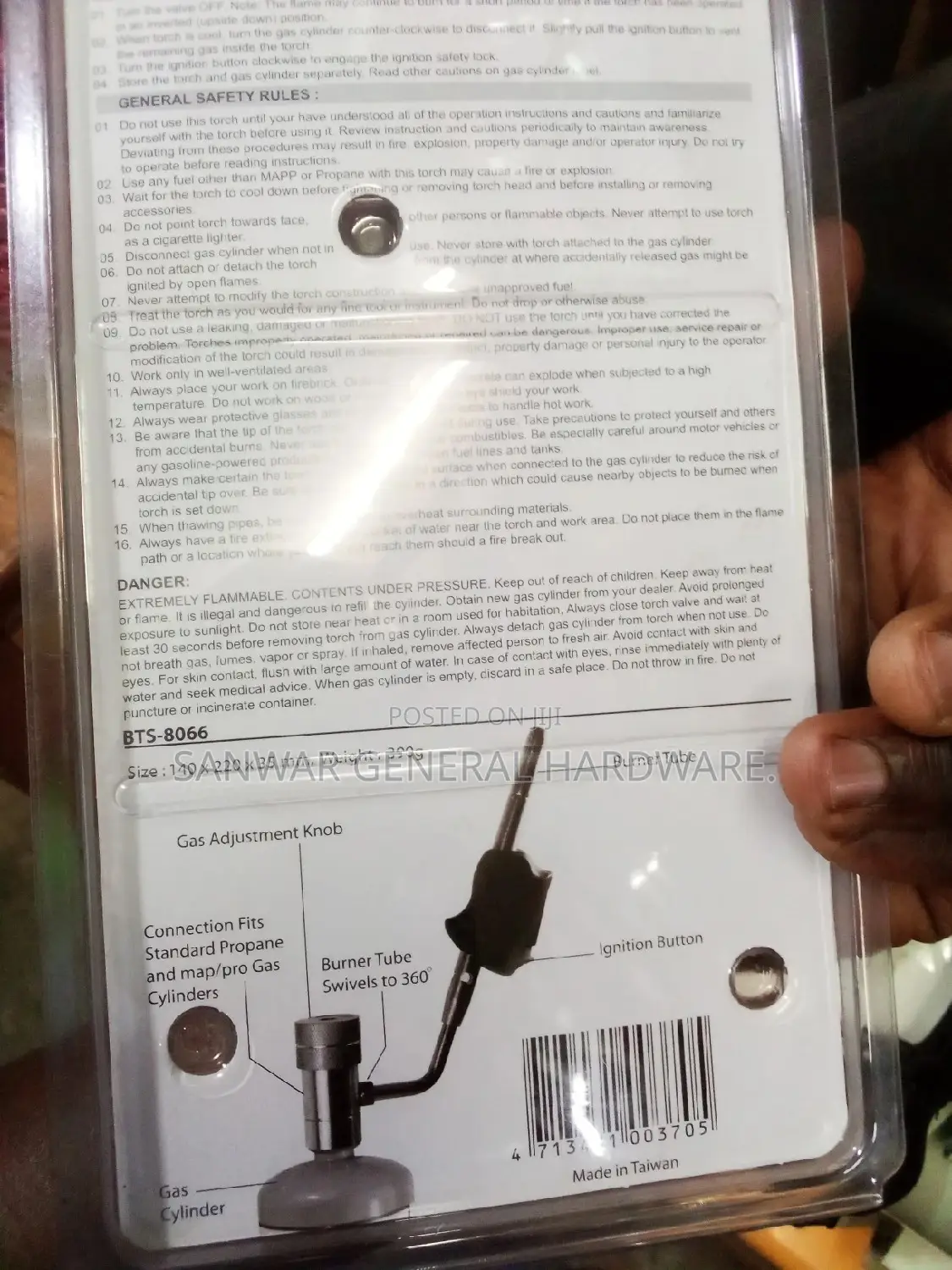 Self-Igniting Tube Torch