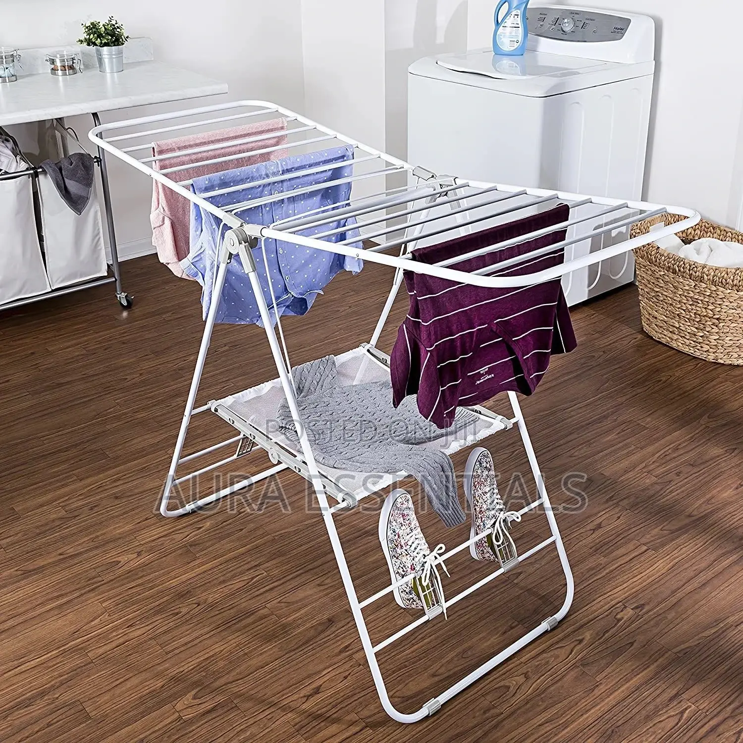 Steel Telescopic Clothes Rack, Dryer. Drying, Rod, Hanger