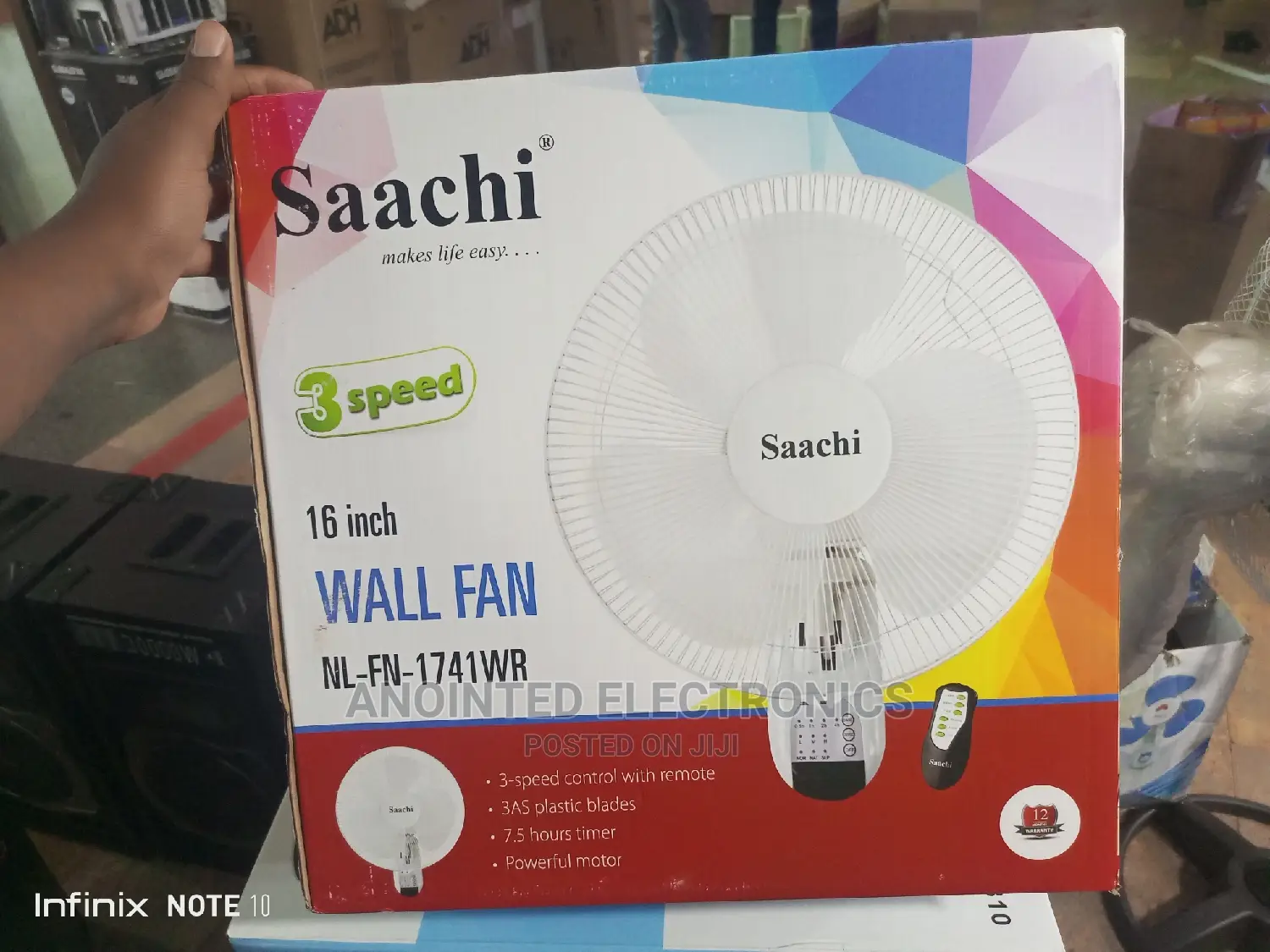 Sachi Wall Fans With a Remote