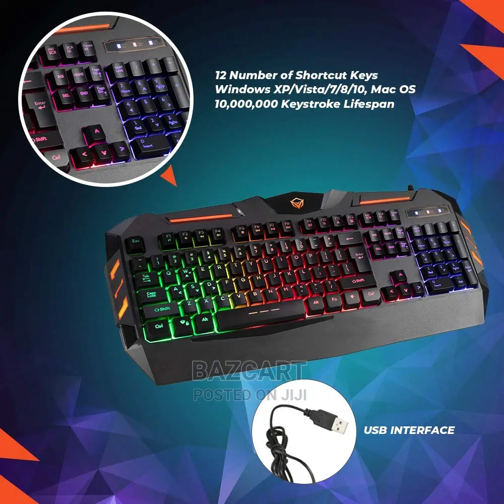Meetion 4 in 1 Gaming Kit. Keyboard, Mouse, Heaphones , Mat