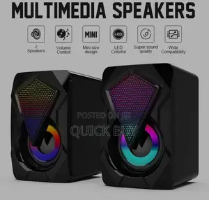 Mini Stereo Pc/ Laptop RGD Led Speakers