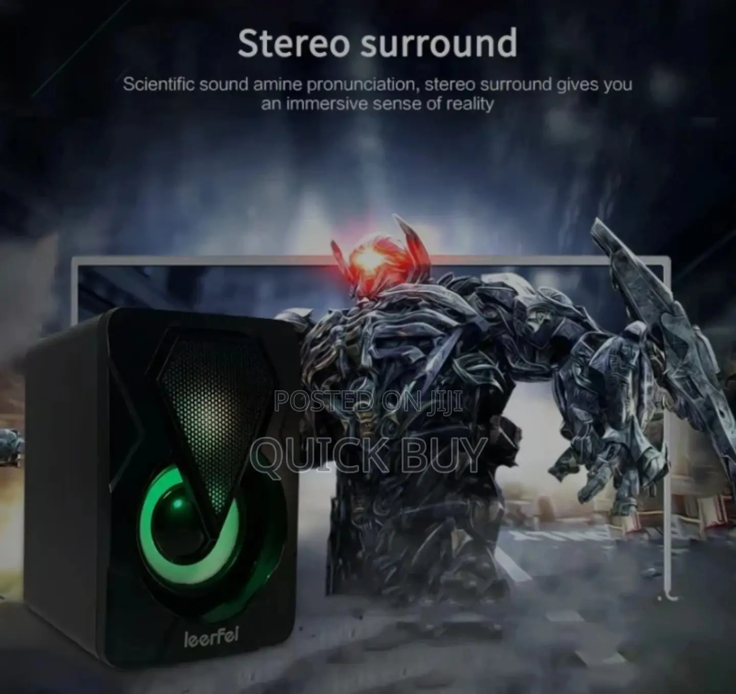 Mini Stereo Pc/ Laptop RGD Led Speakers