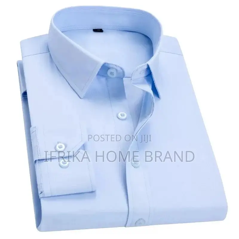 Men Office Long Sleeve Shirts Cotton Button Shirt