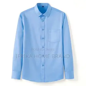 Men Office Long Sleeve Shirts Cotton Button Shirt