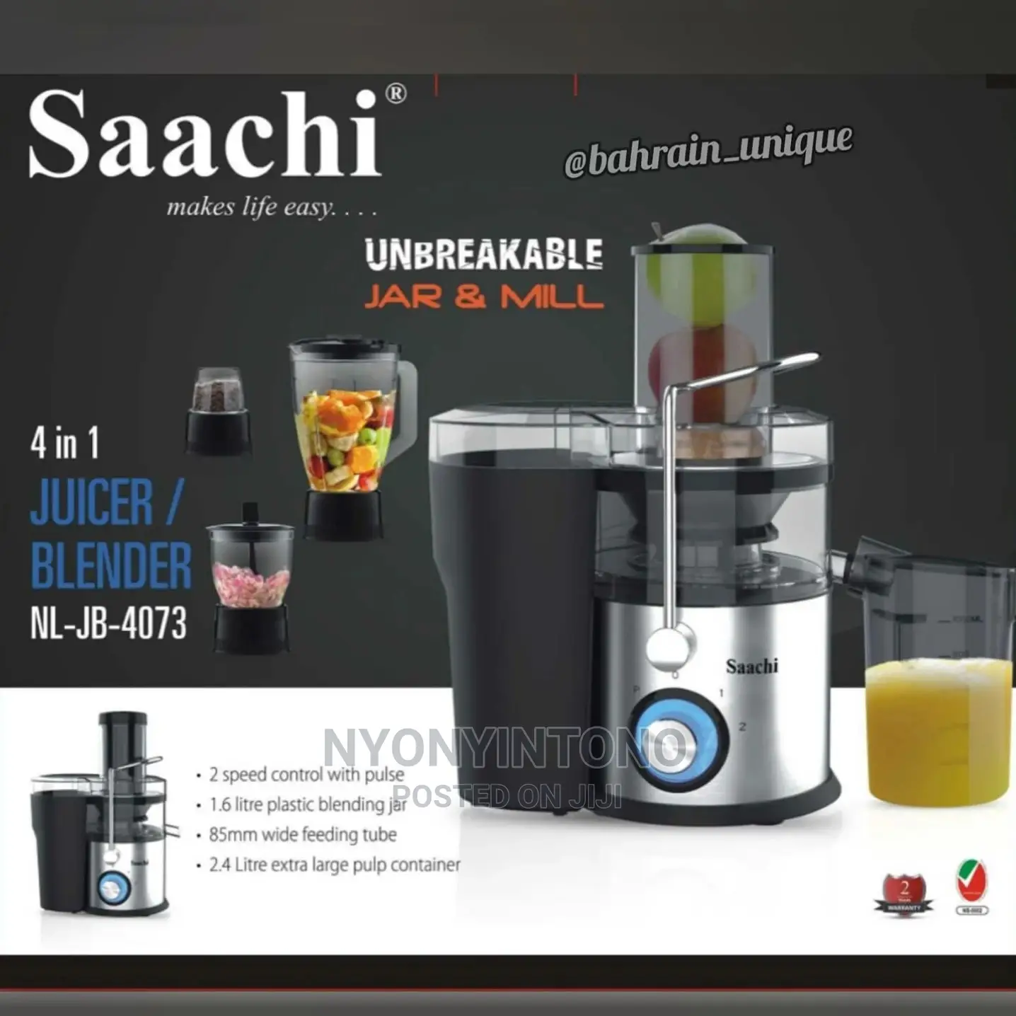 Saachi 4 in 1 Juicer