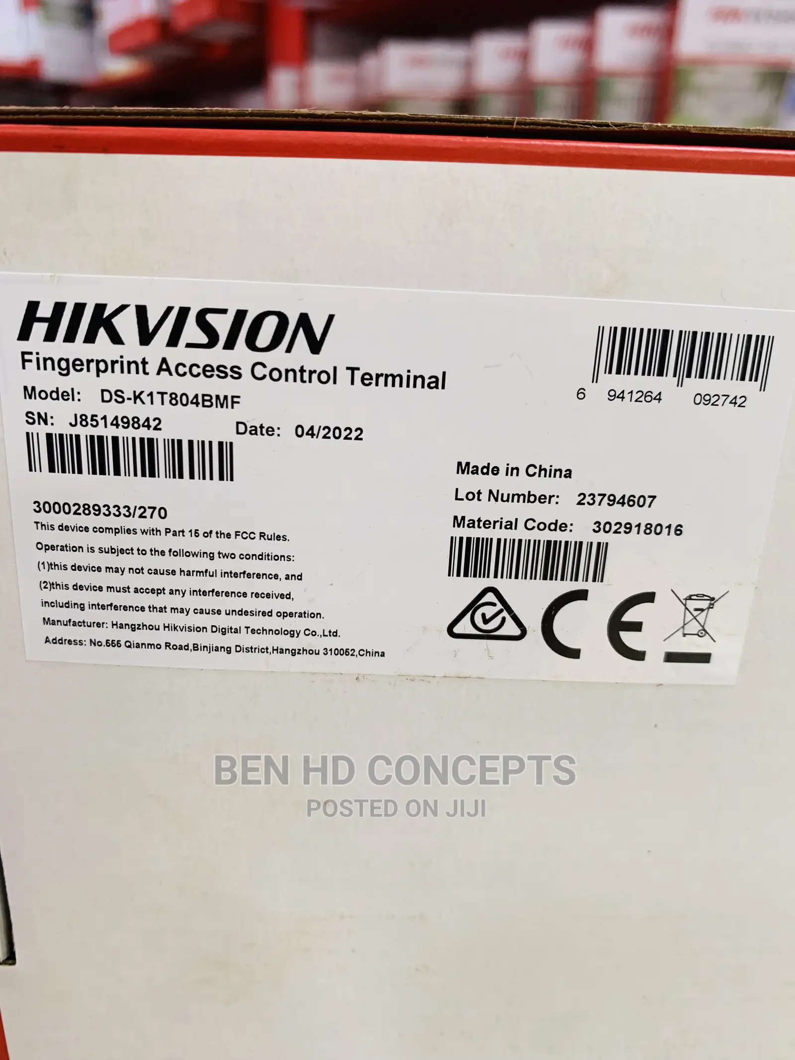 Door Access Control Machine Hik