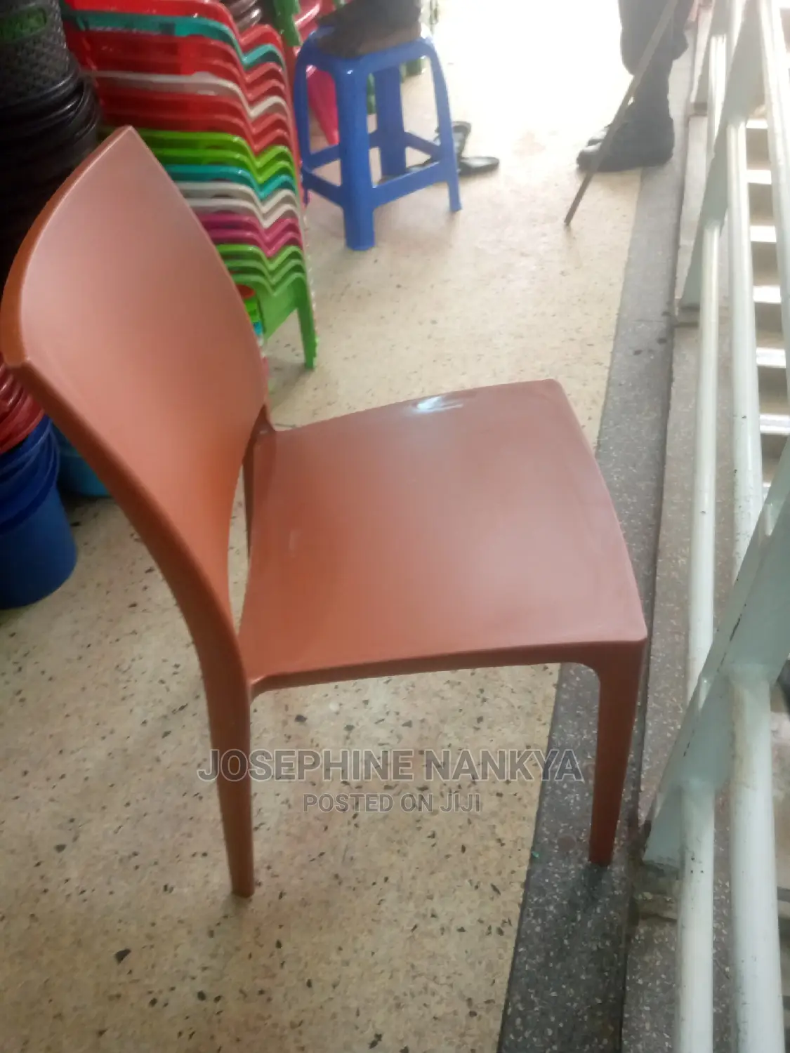 Restaurant Armless Chair, Brown