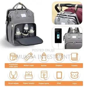 Photo - Baby Diaper Bag and Baby Crib