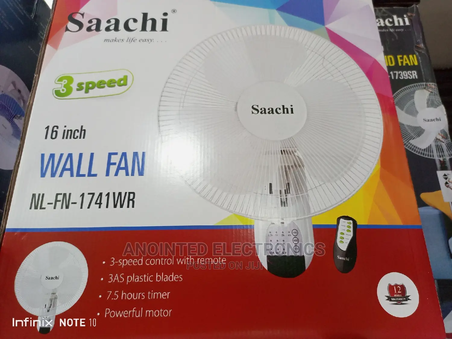 Remote Wall Fan Sach