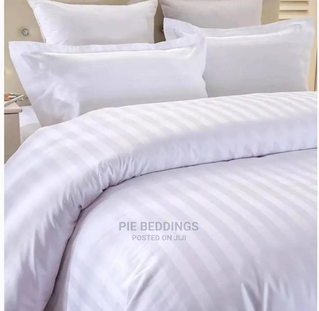4pc White Hotel Bedcover