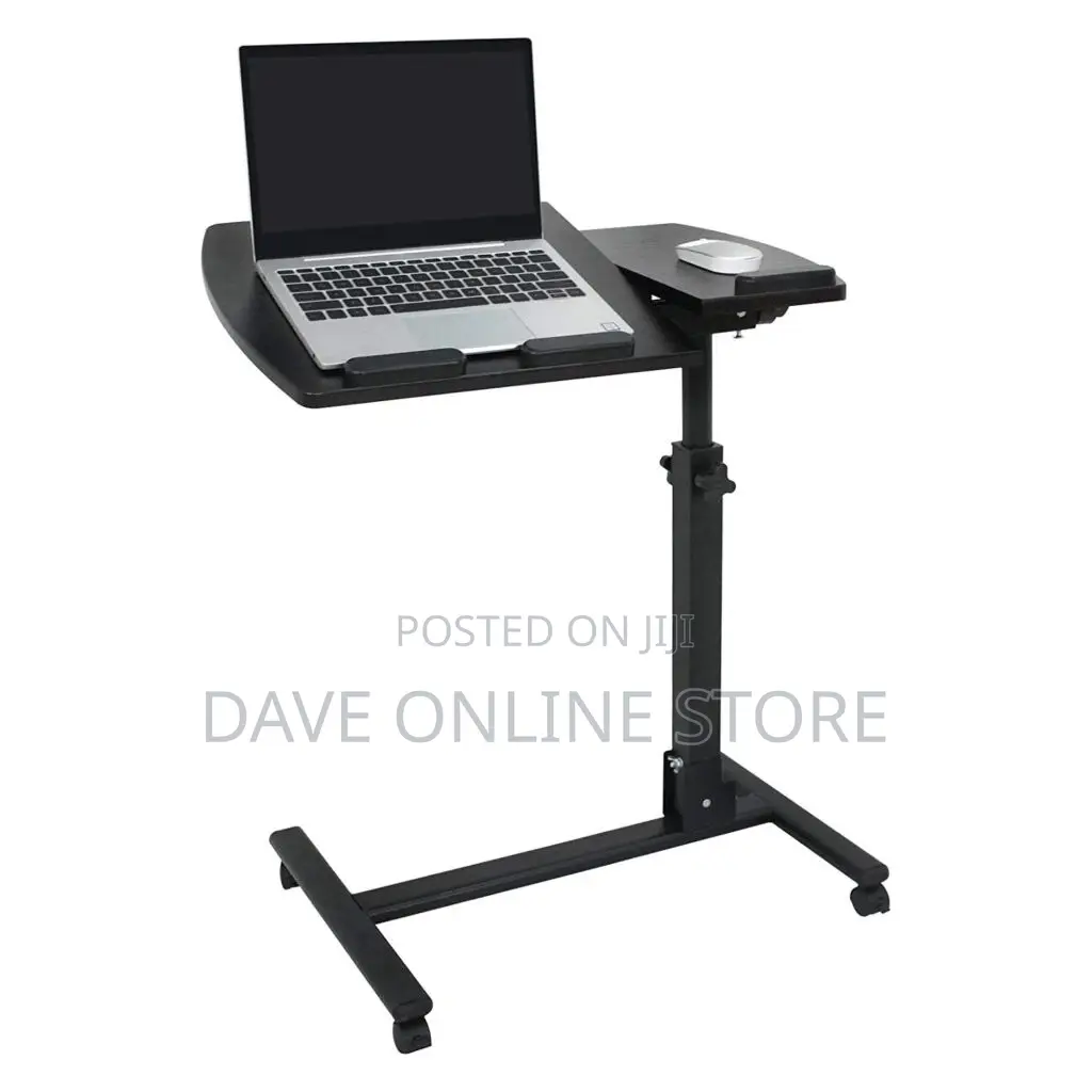 Bedside Adjustable Laptop Table With Wheels.