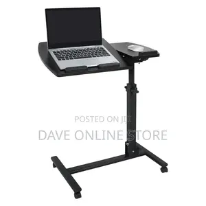Bedside Adjustable Laptop Table With Wheels.
