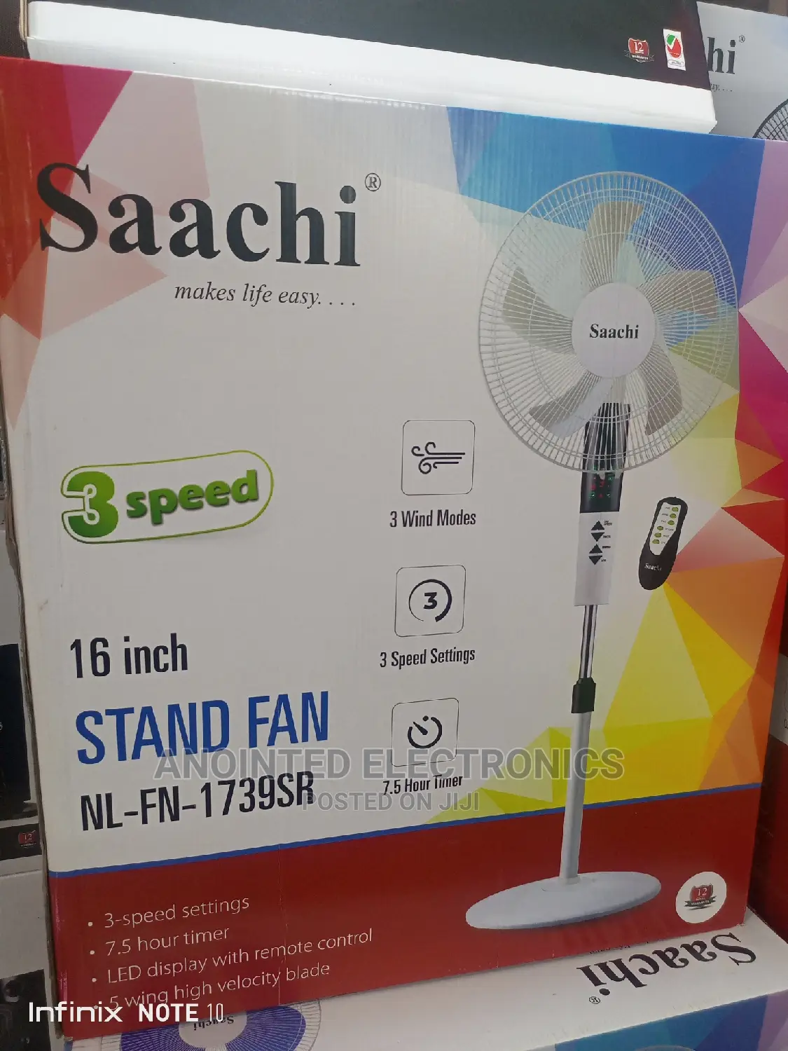 Sachi Stand Fans With Remote