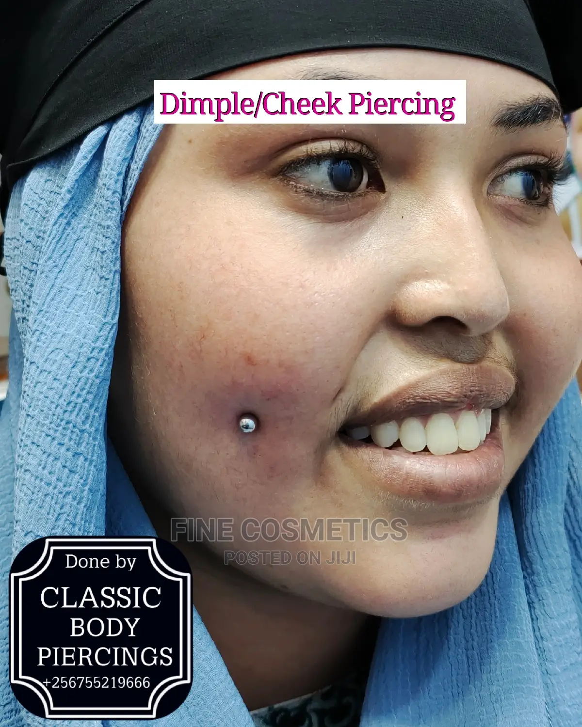 Dimple Piercing ,Cheek Piercing Kampala Uganda Professional